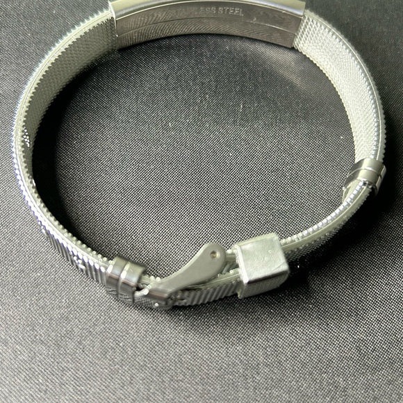 Medical Alert Type 2 Diabetes Steel Bracelet - Picture 8 of 12